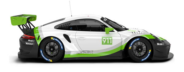 Porsche auto met model naam
