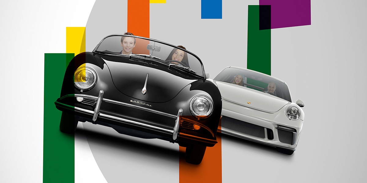 Porsche auto met model naam